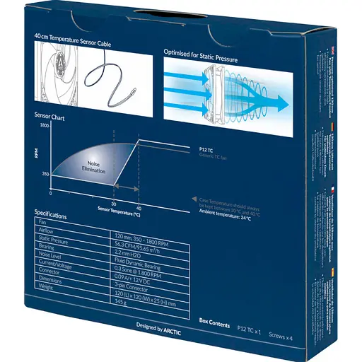 Вентилятор Arctic P12 TC Black (ACFAN00176A) - фото 6