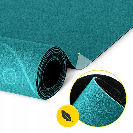 Коврик (мат) спортивный 4FIZJO замша 183 x 61 x 0.15 см для йоги и фитнеса Green (P-5905973404396) - фото 11