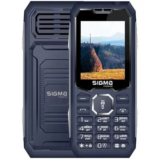 Мобильный телефон Sigma mobile X-style 341 BRO синий, 2 Nano-SIM, дисплей 2.4" цветной (240x320), моноблок, поддержка microSD - фото 1