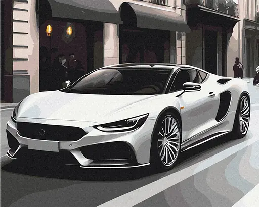 Картина за номерами на підрамнику Brushme Авто в мегаполісі