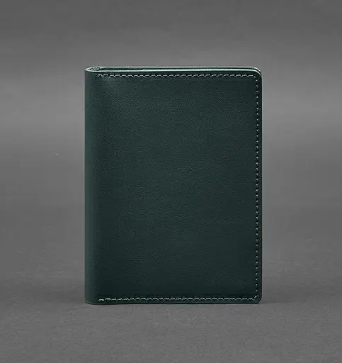 Кожаная обложка-органайзер для документов 6.1 зеленый краст - фото 1