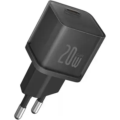 Мережевий зарядний пристрій Baseus GaN5S Fast Charger 1C 20 W EU P10162503113-00 Чорний - фото 1