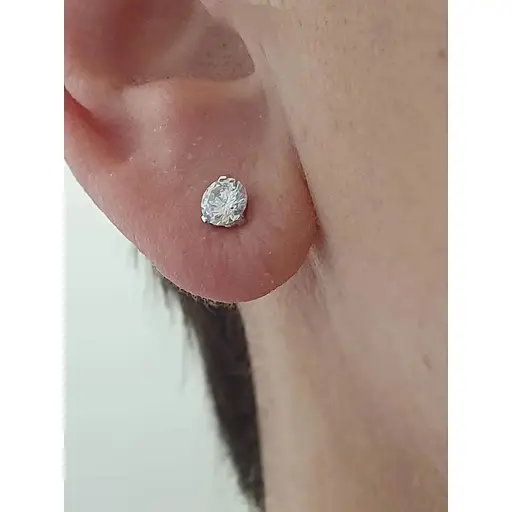 Золоті сережки-пуссети Гаразд з фіанітами. 3531658 - фото 2