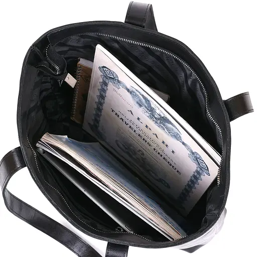 Кожаная женская сумка-шоппер Shvigel 37х33х8.5 см sum0020203 - фото 5