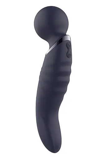 Вібромасажер Dreamtoys Glam Dual Wand Vibe 21.5 см синій - фото 2