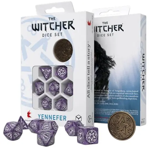 Набор кубиков The Witcher Dice Set. Yennefer - Lilac and Gooseberries , 7 шт. (SWYE03) - фото 1