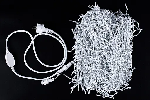 Гірлянда вулична бахрома світлодіодна з мерехтінням новорічна додому Laplandia білий ПВХ провід 25 м Синя (B.02.6W.850.F+) - фото 2