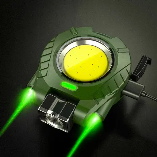 Міні ліхтарик брелок Multifunctional RB-440 COB білий жовтий червоне світло світильник з карабіном відкривачем - фото 6