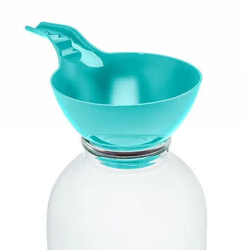 Пластиковая воронка лейка на банку с широким горлом Ø 15 см, ситом и удобной ручкой, Kitchette Бирюзовый 86800 - фото 3