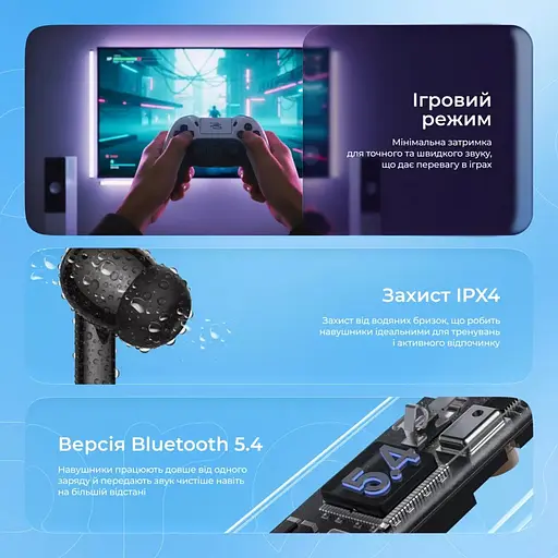 Навушники бездротові Proove Intro Pro TWS with ANC (APP) obsidian black - фото 7