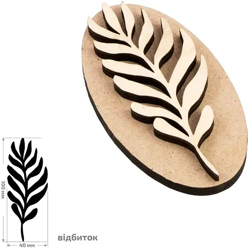 Штамп для вибійки Rosa Talent №6 Ботаніка 4x10см - фото 1