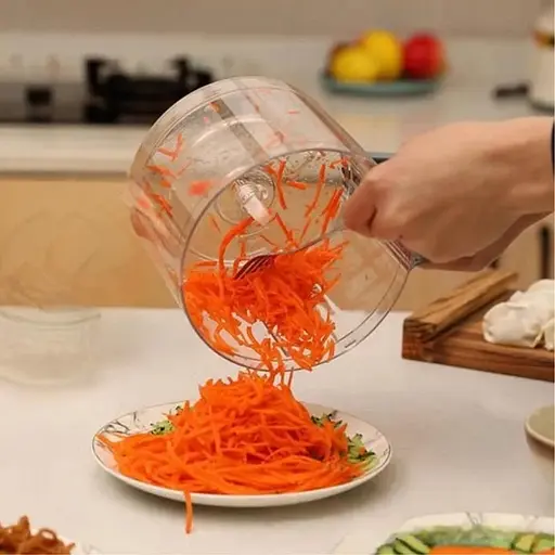 Кухонний подрібнювач овочерізка Hoffmans Electronics HM-2076 універсальний чоппер 1000 Вт Чорний - фото 2