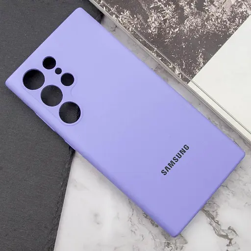 Чехол Lakshmi Silicone Cover Full Camera (AAA) with Logo для Samsung Galaxy S24 Ultra Сиреневый / Dasheen - фото 5