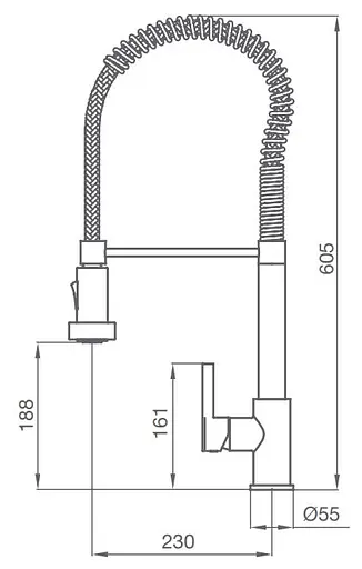 Смеситель для кухни GRB Kitchens 990500 Хром - фото 3