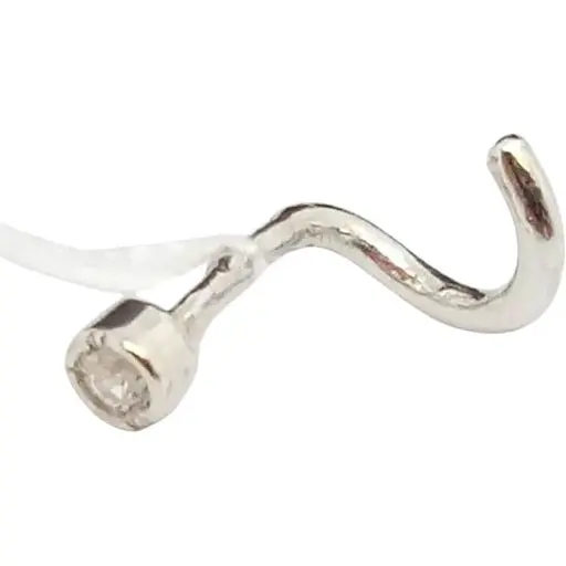 Серебряная серьга-пирсинг в нос Ирий. 6012