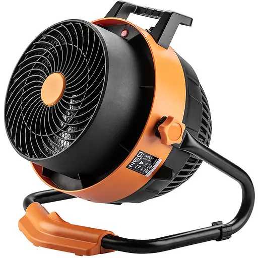 Теплова гармата Neo Tools 2,4 кВт, площа обігріву 24 кв.м., підлоговий/настільний, чорний/помаранчевий (90-070) - фото 1