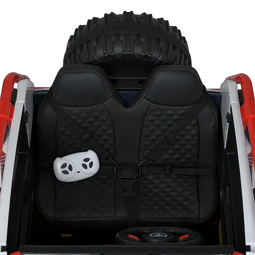 Электромобиль детский M 5850EBLR-1 Джип 4 мотора 45W 2 аккумулятора 12V7A MP3 USB светло-бело-красный - фото 10