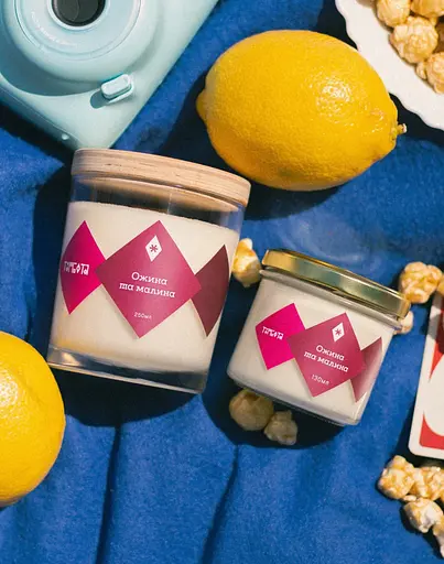 Свічка Ожина-малина Мініатюри 130 мл Соєвий віск - фото 4