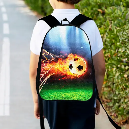 Рюкзак детский для футболиста 34х27см, городской ранец для мальчика футбол (00459)