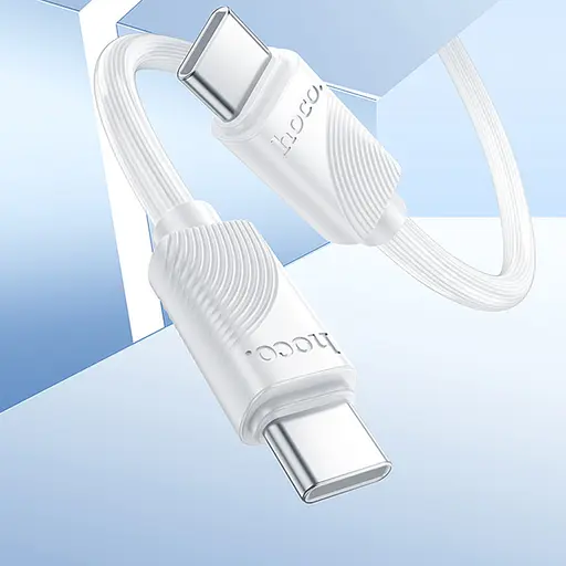 Дата кабель Hoco X114 Energy Type-C to Type-C 60W (1m) White - фото 2