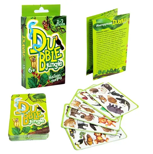 Настільна гра Dubble Jungle, 8x12.8x2 см, Стратег, 30345 (російською)
