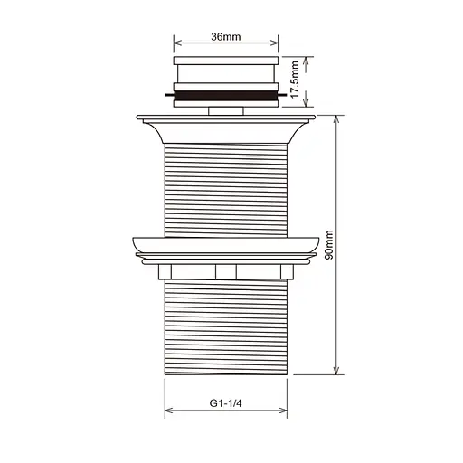 Донний клапан для раковини без переливу Mixxus POP-UP-09 gray автоматичний AC3569, Графит - фото 2