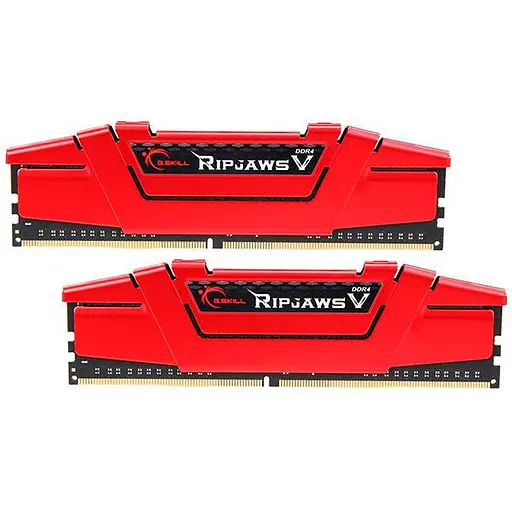 Модуль памяти G.Skill DDR4 16Gb (2x8) Ripjaws V 3600MHz Red (F4-3600C19D-16GVRB) Б/у - фото 1