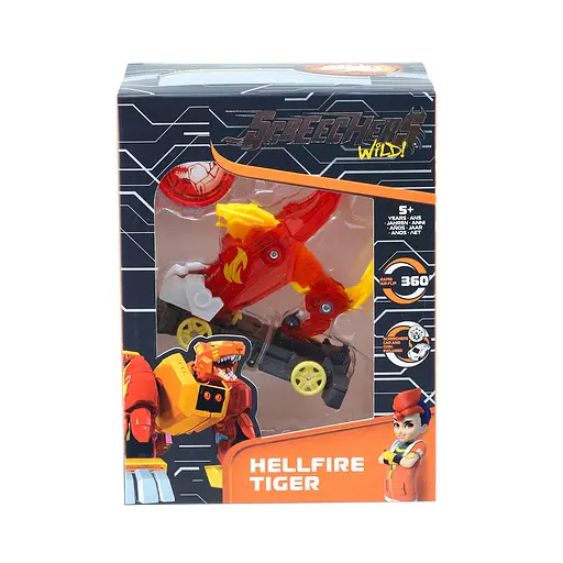 Машинка-трансформер SCREECHERS WILD! S4 L1 - ХЕЛФАЄР ТАЙГЕР, EU685102