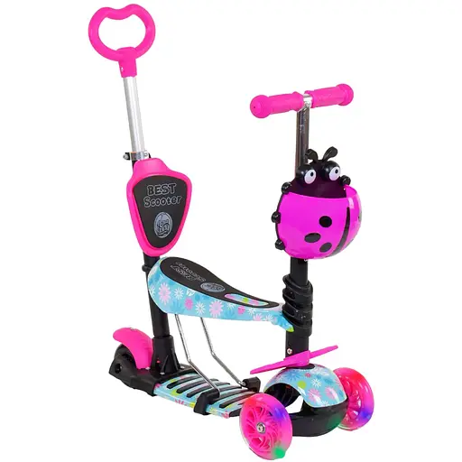Самокат 5 в 1 Best Scooter 59х15х29 см Різнобарвний 000231476