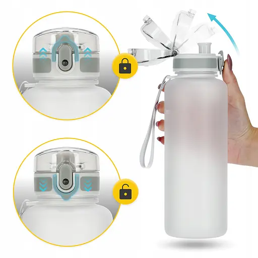 Пляшка для води 4FIZJO спортивна 1000 мл Grey (P-5905973404273) - фото 4