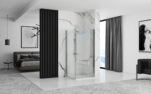 Душова кабіна Rea Maxim 90x90 R REA-K0267, Хром, Права, прозорий - фото 5