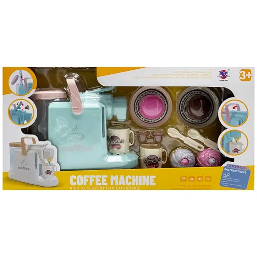 Детская бытовая техника "Кофемашина" Bambi XS-25097(Turquoise) световые и звуковые эффекты - фото 1