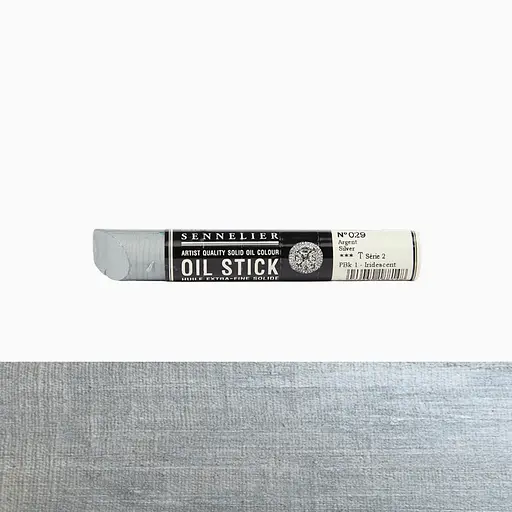 Фарба олійна у формі пастелі Sennelier Oil Stick, 38 мл, S2, Срібний (Silver) - фото 2