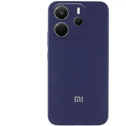 Чехол Lakshmi Silicone Cover Full Camera (AA) with logo для Xiaomi Redmi Note 14 4G (Int. version) Синий / Midnight blue