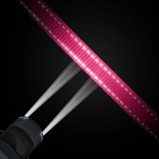 Повідець-спарка для собак рефлекторний Barksi Active (ширина 16 мм, довжина 60 см) рожевий - фото 3