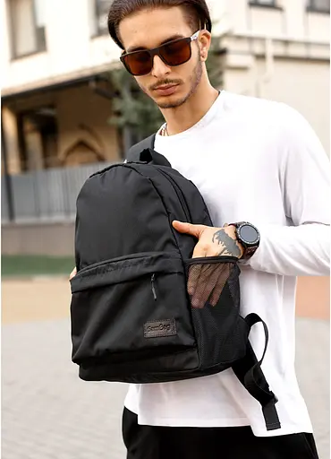 Чоловічий рюкзак Sambag BRIX PJT CLASSIC чорний 40 х 27 х 15 см (11711065m) - фото 4