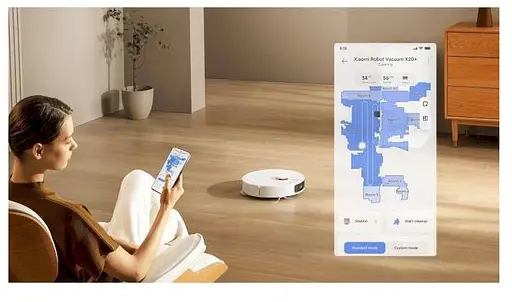 Робот-пилосос мийний + самоочищення Xiaomi Robot Vacuum X20+ (C102) білий - фото 10