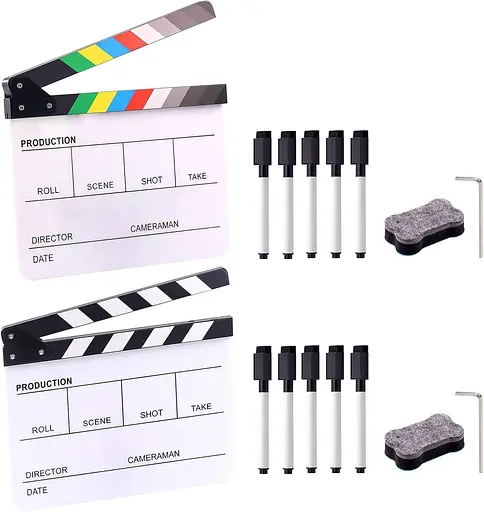 Набор Swpeet 8 шт. 10"x12" Акриловая доска Режиссеры и 8 шт. 10"x12" Черная акриловая Режиссеры Clapboard - фото 3