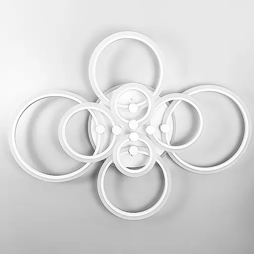 Світлодіодна люстра Senta на 8 кілець в білому корпусі Line.F A 2374/8 RGB WH - фото 1