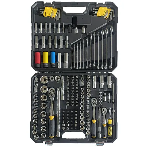 Набір насадок торцевих і біти Sigma 1/4", 3/8", 1/2" 176 шт CrV (6003821) - фото 1