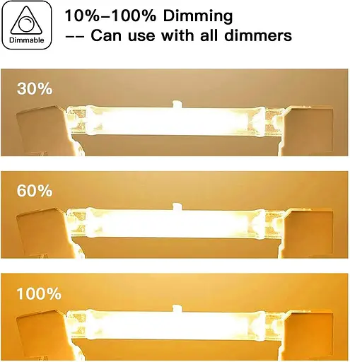 Галогенна лампочка R7S 118 мм 150 Вт 230 В, пачка з 5 галогенних стрижнів R7S 118 мм, галогенна лампа R7s з димованою галогенною - фото 4