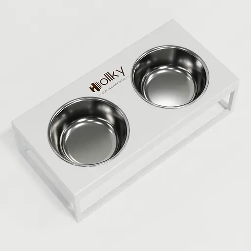 Hollky Base M — миски на підставці для середніх собак та великих котів (2 × 0,95 л) - фото 8