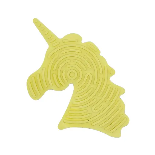 Дитяча розвиваюча дошка для сенсорної активності "Єдиноріг" Bambi GS0108 двостороння Жовтий - фото 1