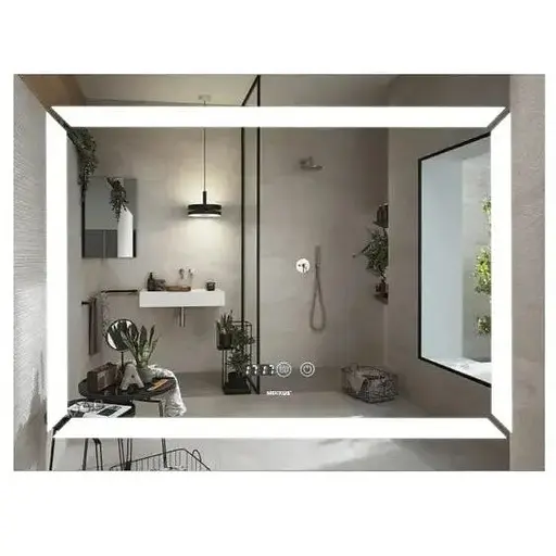 Зеркало Mixxus Light MR01-80x60 (часы, LED-подсветка, антизапотевание) (MI5998) - фото 1