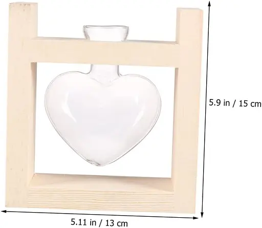 LIFKICH Декор міні ваза 1 шт. Плейн Повітряні рами Дерев'яні рами Прозора підставка Прозора сівалка гідропонна Ваги Shell - фото 4