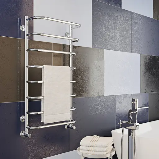 Водяной полотенцесушитель Kosser Каскад Скоба 900x530/8 ДКС07, Хром - фото 3