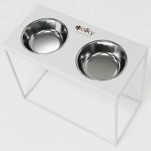 Hollky Base XL40 — миски на підставці для великих собак (2 × 1,8 л, висота 40 см) - фото 8