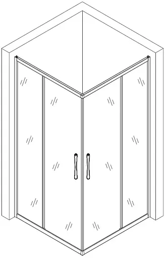 Душевая кабина Bravo квадратная без поддона Odra N90TS.Line 1 шт., интимато, хром матовый - фото 5