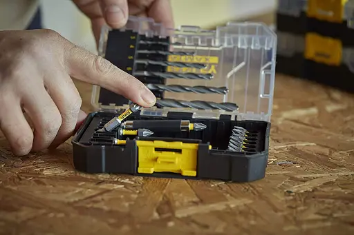 Набор бит и сверл Stanley FatMax Phillips, Pozidriv, Torx, Pz1, Pz2, Ph1, Ph2, T20, T25, T30 L=25, 50 мм 19 шт. пластиковый кейс (STA88554) - фото 4