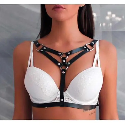 Портупея в стиле садо-мазо воплощение сексуальных фантазий One size Черный K000448 - фото 1